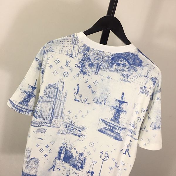 絶対欲しい！【爽やかに決まる】ルイヴィトン★Printed Cotton Tシャツ 偽物 1AGJYZ